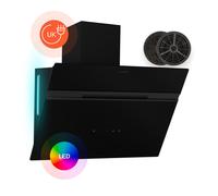 Klarstein Alina Cooker Hood EEK A Touch LED Light 615 m³/h 60/90 cm Black/Silver [EEK: A]