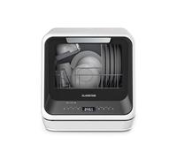 Klarstein Amazonia Mini Dishwasher - Compact Countertop, 7 Programs, 5L Tank or Direct Connection, Energy Efficiency Class D, Quiet 58dB, Digital Display, Portable Table Top for Small Kitchens, Black