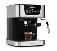Klarstein Arabica Espresso Machine - Power: 1050 Watts, 15 Bar, 1.5-Litre Water Tank, LED Digital Display, Washable Drip Tray, Movable Frothing Nozzle, Removable Water Tank, Stainless Steel