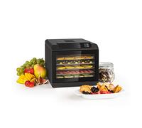 Klarstein Arizona Jerky Dehydrator - Dehydrator, Fruit, Meat and Fruit Dryer, 500 Watt, 35-70 ° C, 6 Dishwasher-Safe Storage lattices, Short Drying time, Digital Touch Display - Black