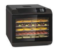 Klarstein Arizona Jerky Food Dehydrator - Drying Device, Dehydrator, dries fruit, meat and produce, 500 Watts, 35-70°C, 6 Dishwasher-Safe Trays, Short Drying Time, Touch Display, black