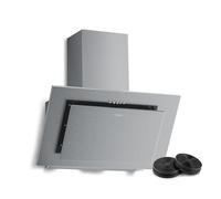 Klarstein Athena Angled Cooker Hood - 60cm, 404 m³/h Airflow, A+++ Energy, LED Lighting, 3 Speeds, Quiet, Recirculation & Exhaust, Push Controls, Carbon Filter, Stainless Steel