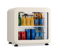 Klarstein Audrey Evo 40cm 45L Drinks Fridge with Glass Door Cream