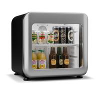 Klarstein Audrey Evo 40cm 45L Drinks Fridge with Glass Door Silver