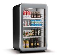 Klarstein Audrey Evo 72cm 115L Drinks Fridge with Glass Door Silver