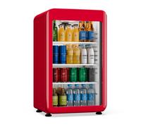 Klarstein Audrey Evo 74cm 95L Drinks Fridge with Glass Door Red
