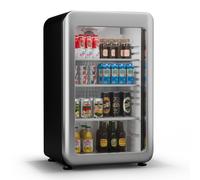 Klarstein Audrey Evo 74cm 95L Drinks Fridge with Glass Door Silver