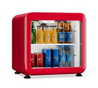 Klarstein Audrey Evo 40cm 45L Drinks Fridge with Glass Door Red
