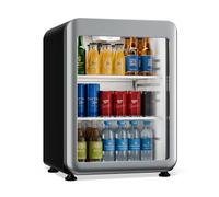 Klarstein Audrey Evo 56cm 65L Drinks Fridge with Glass Door Silver