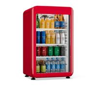 Klarstein Audrey Evo 74cm 95L Drinks Fridge with Glass Door Red
