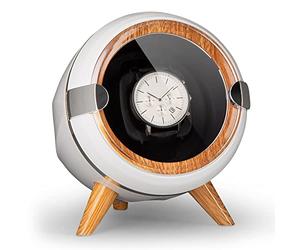 KLARSTEIN Automatic Watch Winder, Watch Storage Box, Acrylic Window Display Case, Ultra Quiet, 4 TPD & 3 Rotation Modes, Watch Winding Case, Extender for Large Watches, Watch Winders for 1 Watches