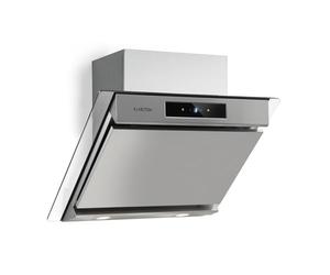 Klarstein Balzac headroom cooker hood - quiet wall extractor, recirculation & exhaust air, LED lighting, grease filter, energy class A, 604 m³/h, type Balzac Silent, 60 cm