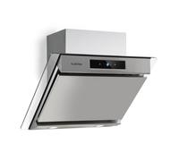Klarstein Balzac Head-Free Hood - Extractor Hood with 3 Power Levels, Circulating Air and Exhaust Air, Extra Quiet, Touch Control, LED Lighting, Grease Filter, Silver, Type: Balzac Silent, 60 cm