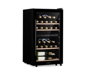 Klarstein Barossa 48cm 34 Bottles Dual Zone Wine Fridge Black