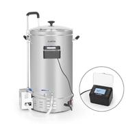 Klarstein Beer Brewing Set, Mash Kettle, Home-Brew Kit, Brew Your Own Beer, Brewing Kettle with Circulation Pump, Touch Panel, Timer, Stainless Steel, 2500 W, Fermentation Vessel 35 L