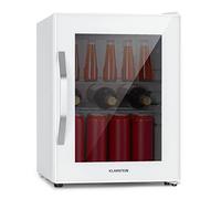 KLARSTEIN Beer Fridge, Glass Mini Fridge for Bedrooms, Food, & Drinks, Small Wine Cooler, Glass Door Drinks 33L Table Top w/Removable Shelves, Indoor/Outdoor Home Bar Storage