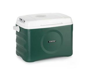 Klarstein BeerBelly 21 Electric Cool Box - 21 L, 3 Connections: 230V, 12V Connection for Cigarette Lighter & USB Connection, Portable, Cooling and Warming Function, Car, Truck, Camping, Socket, Green