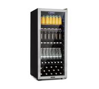 Klarstein Beersafe 128cm 242L Drinks Fridge with Glass Door Silver