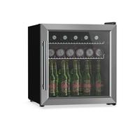 Klarstein Beersafe 44cm 47L Drinks Fridge with Glass Door Silver