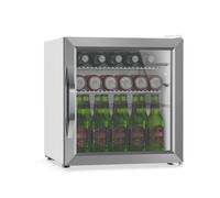 Klarstein Beersafe 44cm 47L Drinks Fridge with Glass Door Silver/White