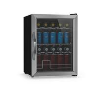 Klarstein Beersafe 64cm 60L Drinks Fridge with Glass Door Silver/Black