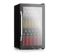 KLARSTEIN Beersafe 80 L Drinks Fridge with Glass Door, Black | LED light, removable metal shelves, quiet, beer & beverage fridge for cans & bottles