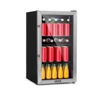 Klarstein Beersafe 84cm 98L Drinks Fridge with Glass Door Silver