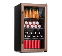 Klarstein Beersafe 85cm 80L Drinks Fridge with Glass Door Copper