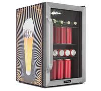 Klarstein Beersafe Printing Birra 70cm 70L Drinks Fridge with Glass Door