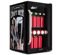 Klarstein Beersafe Printing Craft 70cm 70L Drinks Fridge with Glass Door Black