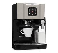 KLARSTEIN BellaVita Coffee Machine - 3-in-1 Coffee Maker, Espresso Machine with 0.4 l Milk frother, Cappuccino and Latte Macchiato, 1450 watts, 20 bar, 1.4 l Water Tank, Self-Cleaning System, Gray