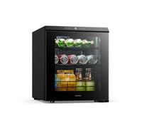 KLARSTEIN Bevora Drinks Fridge 46 L - Beverage Cooler with Glass Door, Touch Control, LED Lighting, Adjustable Temperature 1-12 °C, Removable Shelf