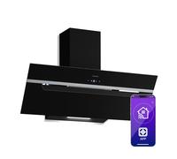Klarstein BigBite Smart 90cm 417m³/h Angled Cooker Hood Black