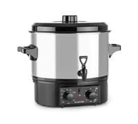 Klarstein Biggie Small - Preserves Cooker, Mulled Wine Machine, 16 L, 2000 W, Selectable Temperature, Timer up to 120 Minutes, Spigot, Stainless-Steel, Insulated Plastic Handle, Silver