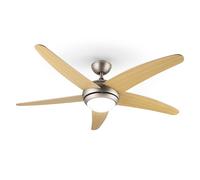 Bolero 2-in-1 Ceiling Fan 134cm Light 55W Maple Blades Remote Control