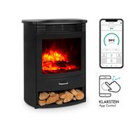 Klarstein Bormio Smart 1800W 59cm Free Standing Electric Fire Black