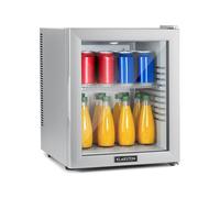 Klarstein Brooklyn 47.5cm 30L Drinks Fridge with Glass Door Silver