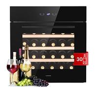Klarstein Built-in Wine Cooler Drinks Fridge, Single Zone Wine Fridges Drinks Cooler, Indoor/Outdoor Beer Fridge with Glass Door, UV Protection, Top-Down Door Refrigerator, 5-18°C, 30 Bottles