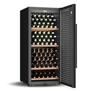 Klarstein CellarMax Free-Standing Wine Cooler - 155 Bottle Capacity, 5-20°C, Touch Control, Metal Door, Lock, Alarm, Quiet 38 dB, Energy Class E, Large Wine Fridge