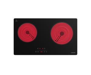 Klarstein CeramEase 60cm 2 Ring Ceramic Hob Black