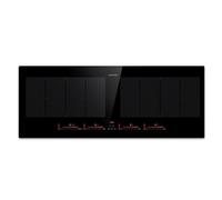 Induction Hob 90 cm Hot Plate Electric Cooker 4 Zones Flex 7200 W Touch Black