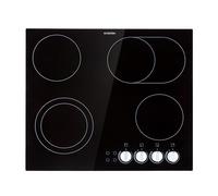 Klarstein Ceramic Hob, 6100W Electric Hob Ceramic Cooker, 4 Ring Electric Pan Hob, Built-In Table Top Cookers w/ 4 Hobs, Stainless Steel Heater Cooktops
