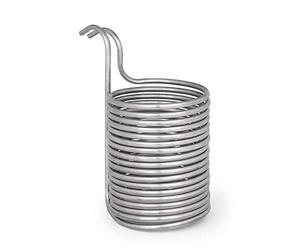 KLARSTEIN Chiller 12 Immersion Cooler - Water Cooling Spiral, Wort Cooler, Quick Cooling of Beer Mash, 21.5 cm Ø, 100 °C to Room Temp. in 30 min, 304 Stainless Steel, Silver, 18 Cooling Loops