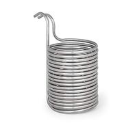 Klarstein Chiller Immersion Cooler - Water Cooling Coil, Wort Chiller, Rapid Cooling of Beer Mash, 100 °C to Room Temperature in 30 Minutes, Stainless Steel, 21.5 cm Ø, 18 Loops, Silver