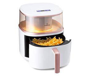 Klarstein Compact Air Fryer with Steam Function, Fast Heating 1500W Hot Air Fryers for Kitchens, 7.5L Digital Air Fryer XL, Touch Controls, Timer, Temperature Selection, 16 Cooking Programs to Airfry