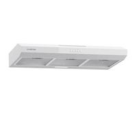 Klarstein Contempo 90 Under Cabinet Hood, 90cm Kitchen Hood with 200 m³/h Airflow, LED Lighting, Energy Class C, Aluminium Grease Filters, Recirculation Option, White