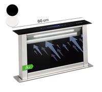 Klarstein Royal Flush Eco Cooker Hood 60cm - A++ Energy Efficient, 576 M³/H Air Flow, Retractable Design, Touch-to-Slide Control, Led Lighting, Stainless Steel & Glass, Low-Noise 51 dB