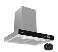 Klarstein AirNova 60cm 613.6m³/h Chimney Cooker Hood Silver