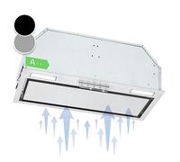 Klarstein Cooker Hood 70cm, Extractor Fan for Kitchen w/Dishwasher Safe Aluminium Grease Filter, 508 m³/h Airflow, LEDs, Touch Controls Cooker Hoods, Wall Mount Steel Fan Vent Hoods, Extractor Fan