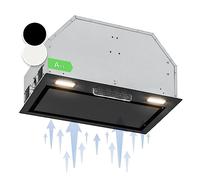 Klarstein Cooker Hood, Extractor Fan for Kitchen w/Dishwasher Safe Aluminium Grease Filter, 369 m³/h Airflow, LEDs, Touch Controls Cooker Hoods, Wall Mount Steel Fan Vent Hoods, Kitchen Extractor